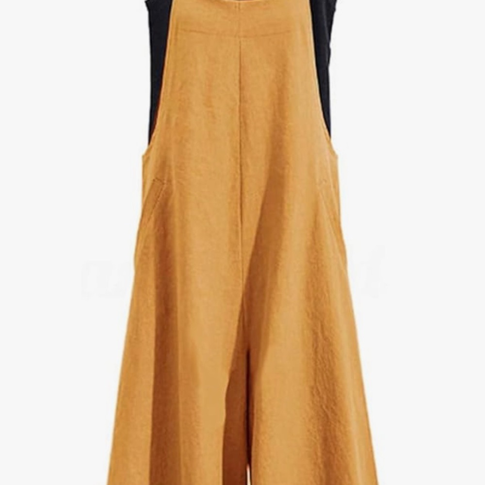 Yellow Wide-Leg Jumpsuit with Flowing Silhouette